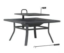 38" Darius Steel Wood Burning Fire Pit With Swing Grill -Garden Oasis 810612216 A1 2