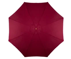Northlight 8.5' Burgundy Market Wood Patio Umbrella -Garden Oasis 810612669 A0 3 1