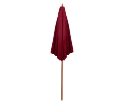 Northlight 8.5' Burgundy Market Wood Patio Umbrella -Garden Oasis 810612669 A0 4 1