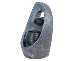 Northlight Gray Modern LED Water Fountain -Garden Oasis 810612930 A0 5