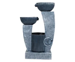 Northlight Light Blue Tiered Bowl LED Water Fountain -Garden Oasis 810612933 A0 6