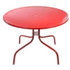 Northlight Retro Tulip Red Metal Patio Dining Table -Garden Oasis 810612953 A0 1