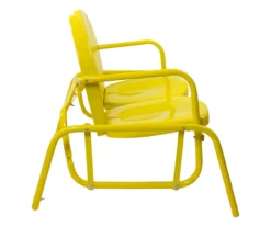 Northlight Retro Tulip Metal Patio Glider Loveseat -Garden Oasis 810612954 A0 4