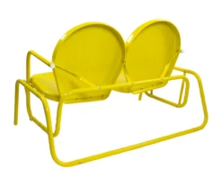 Northlight Retro Tulip Metal Patio Glider Loveseat -Garden Oasis 810612954 A0 5