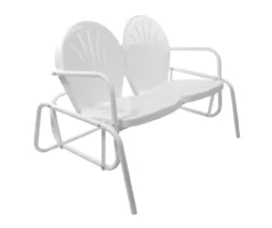 Northlight Retro Tulip Metal Patio Glider Loveseat -Garden Oasis 810612955 A0 3