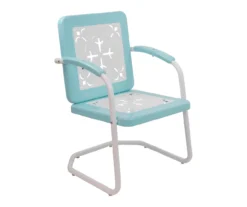 Northlight Retro Tulip Square Metal Patio Armchair -Garden Oasis 810612966 A0 1