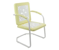 Northlight Retro Tulip Square Metal Patio Armchair -Garden Oasis 810612967 A0 1