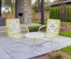 Northlight Retro Tulip Square Metal Patio Armchair -Garden Oasis 810612967 A0 2
