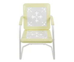 Northlight Retro Tulip Square Metal Patio Armchair -Garden Oasis 810612967 A0 3