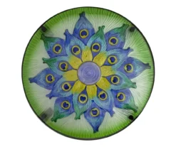 19" Peacock Feather Glass Garden Table -Garden Oasis 810612980 A0 3