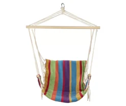 Northlight Green, Blue & Yellow Stripe Hanging Hammock Chair -Garden Oasis 810612989 A0 2