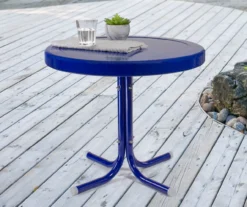 Northlight Retro Tulip Solid Metal Patio Side Table -Garden Oasis 810612995 A0 2