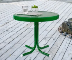 Northlight Retro Tulip Solid Metal Patio Side Table -Garden Oasis 810612996 A0 2