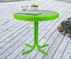 Northlight Retro Tulip Solid Metal Patio Side Table -Garden Oasis 810612997 A0 2