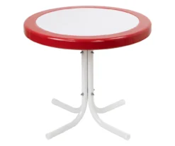 Northlight 2-Tone Metal Patio Side Table