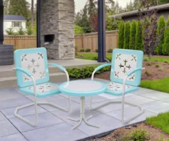 Northlight 2-Tone Metal Patio Side Table -Garden Oasis 810613001 A0 2