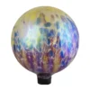 10" Yellow & Blue Speckled Iridescent Glass Gazing Ball -Garden Oasis 810616755 A0 1