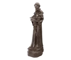 23.5" Bronzed St. Francis Bird Feeder Statue -Garden Oasis 810616765 A0 5