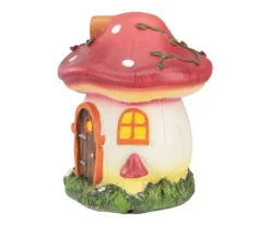 6" Red Mushroom House Statue -Garden Oasis 810616769 A0 4