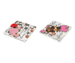 "Love My Garden" Ladybug & Floral Stepping Garden Stones, 2-Pack -Garden Oasis 810616780 A0 3