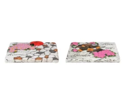 "Love My Garden" Ladybug & Floral Stepping Garden Stones, 2-Pack -Garden Oasis 810616780 A0 4