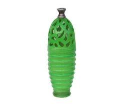 Lime Green Decorative Cutout Vase, (15")