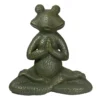 14" Gold Verdigris Yoga Frog Statue -Garden Oasis 810616814 A0 1