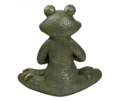 14" Gold Verdigris Yoga Frog Statue -Garden Oasis 810616814 A0 4