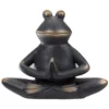 11" Black Sukhasana Yoga Frog Statue -Garden Oasis 810616816 A0 1