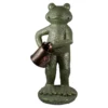 17" Gold Verdigris Watering Can Frog Statue -Garden Oasis 810616818 A0 1