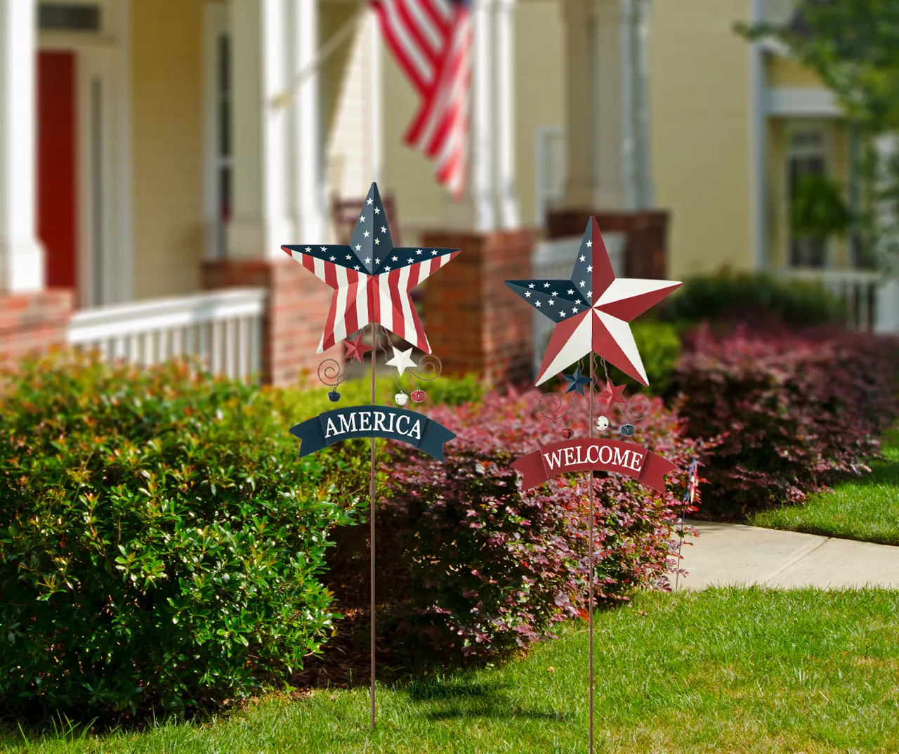 "Welcome" & "America" U.S. Flag Star Yard Stakes, 2-Pack 5 "Welcome" & "America" U.S. Flag Star Yard Stakes, 2-Pack - Image 3