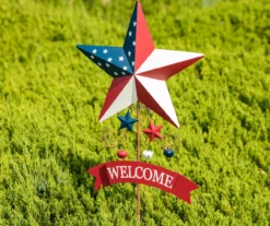 "Welcome" & "America" U.S. Flag Star Yard Stakes, 2-Pack 14 "Welcome" & "America" U.S. Flag Star Yard Stakes, 2-Pack -Garden Oasis 810649692 A0 4