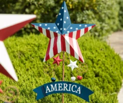 "Welcome" & "America" U.S. Flag Star Yard Stakes, 2-Pack 15 "Welcome" & "America" U.S. Flag Star Yard Stakes, 2-Pack -Garden Oasis 810649692 A0 5