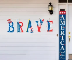 "Brave" Patriotic Icons 5-Piece Yard Stake Set -Garden Oasis 810649693 A0 3
