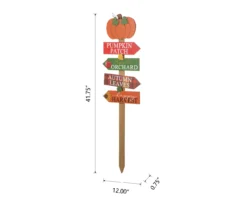 41.7" Pumpkin Patch Directional Yard Stake -Garden Oasis 810671257 A0 5
