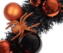 18" Orange & Black Spider & Ornament Wreath -Garden Oasis 810671275 A0 3